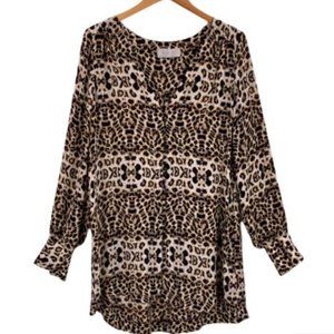 ALC Silk Leopard Print Tunic, Size Small